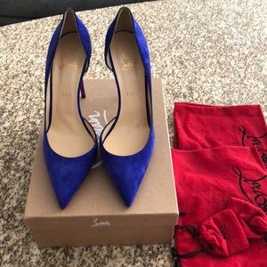 Purple Christian Louboutin, size 41.5, worn once!